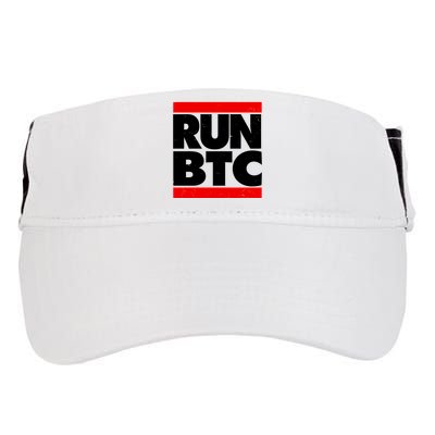 Funny Run BTC Bitcoin Logo Adult Drive Performance Visor
