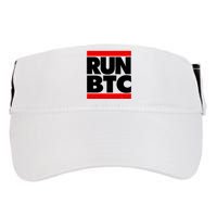 Funny Run BTC Bitcoin Logo Adult Drive Performance Visor