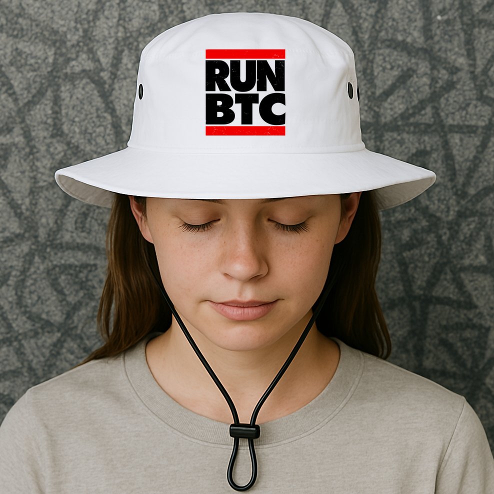 Funny Run BTC Bitcoin Logo Bucket Hat