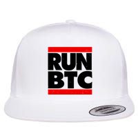 Funny Run BTC Bitcoin Logo Flatbill Hat