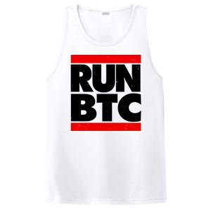 Funny Run BTC Bitcoin Logo PosiCharge Competitor Tank