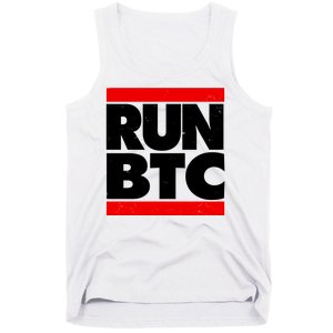 Funny Run BTC Bitcoin Logo Tank Top