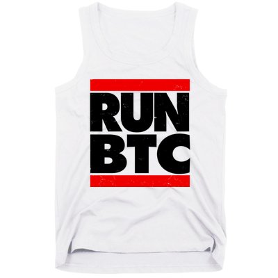 Funny Run BTC Bitcoin Logo Tank Top
