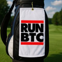 Funny Run BTC Bitcoin Logo Golf Towel