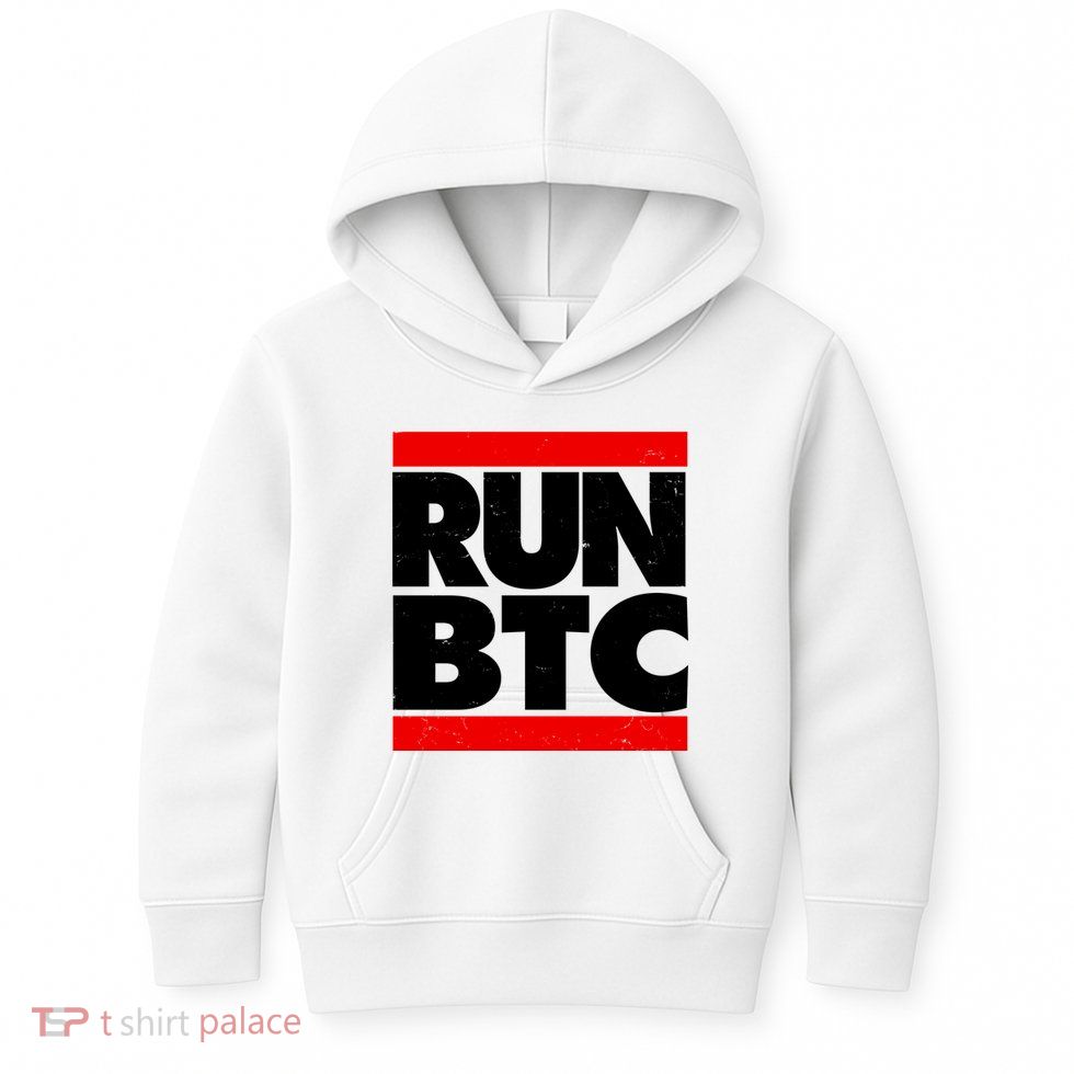 Funny Run BTC Bitcoin Logo Kids Hoodie