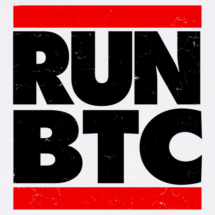 Funny Run BTC Bitcoin Logo Short Acrylic Beanie