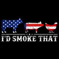 Funny Retro BBQ Party Grill Smoker Chef Dad I'd Smoke That Cooling Performance Crew T-Shirt