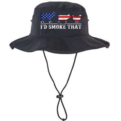 Funny Retro BBQ Party Grill Smoker Chef Dad I'd Smoke That Bucket Hat