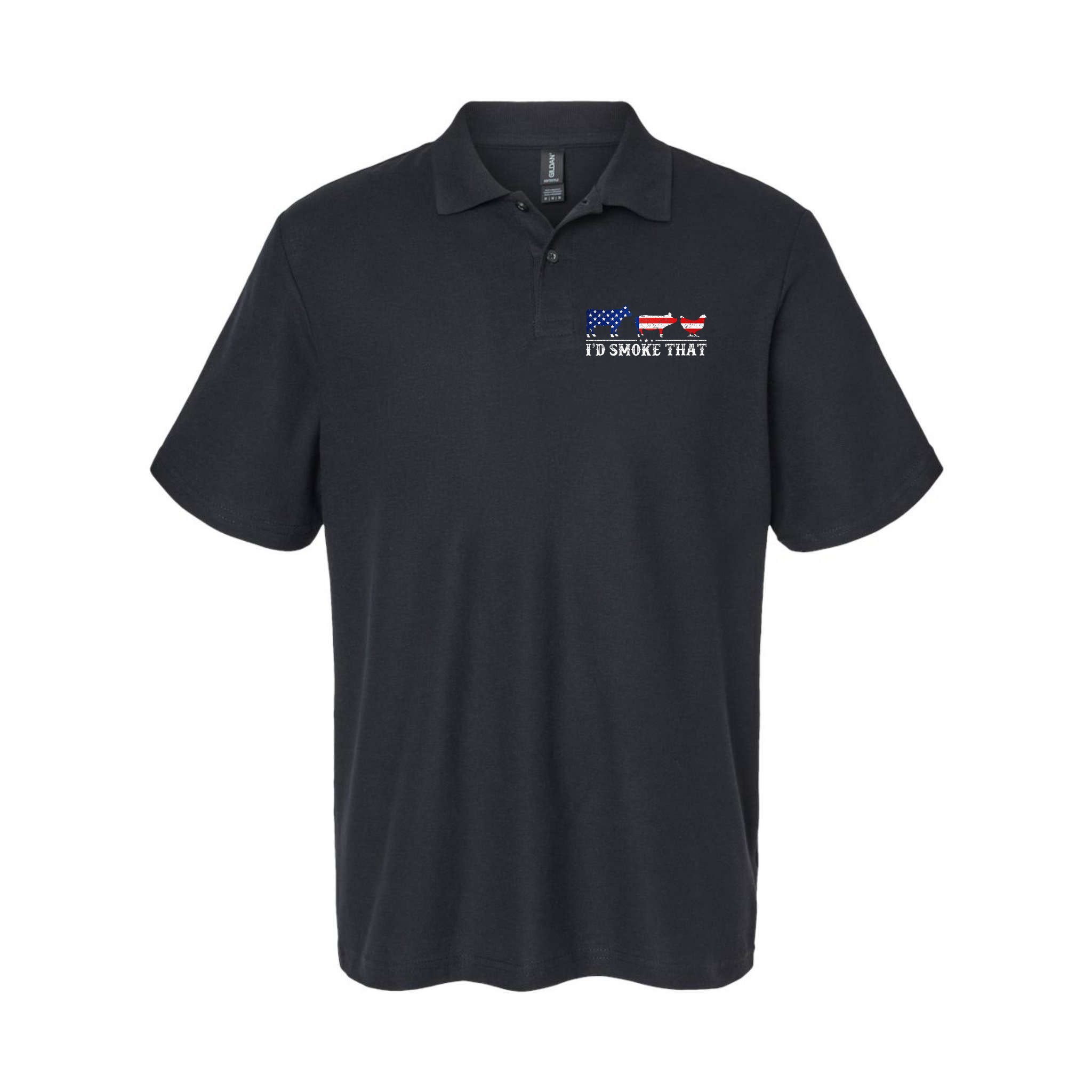 Funny Retro BBQ Party Grill Smoker Chef Dad I'd Smoke That Polo