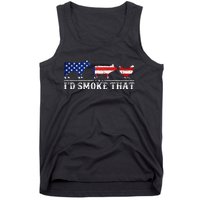 Funny Retro BBQ Party Grill Smoker Chef Dad I'd Smoke That Tank Top