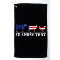 Funny Retro BBQ Party Grill Smoker Chef Dad I'd Smoke That Golf Towel
