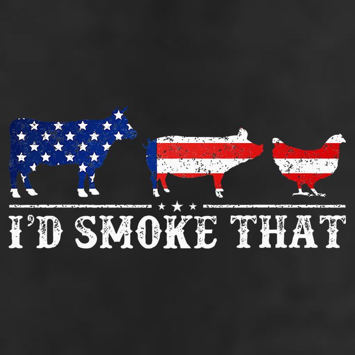 Funny Retro BBQ Party Grill Smoker Chef Dad I'd Smoke That Golf Towel