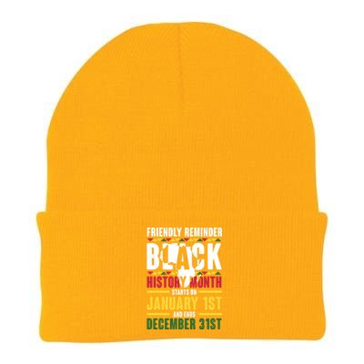 Friendly Reminder Black History Month Black Proud Africa Knit Cap Winter Beanie