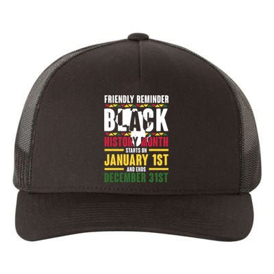 Friendly Reminder Black History Month Black Proud Africa Yupoong Adult 5-Panel Trucker Hat