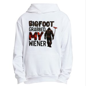 Funny Retro Big Foot Bigfoot Grabbed My Wiener Urban Pullover Hoodie