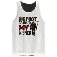 Funny Retro Big Foot Bigfoot Grabbed My Wiener Mesh Reversible Basketball Jersey Tank