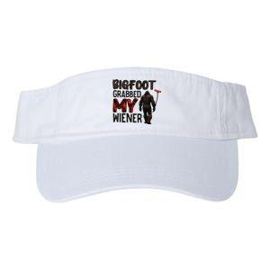 Funny Retro Big Foot Bigfoot Grabbed My Wiener Valucap Bio-Washed Visor