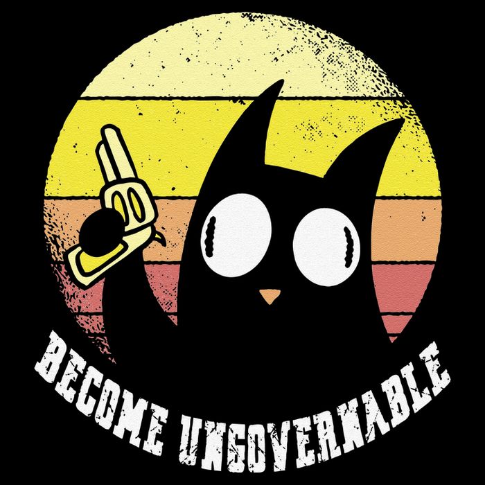 Funny Retro Black Cat Become Ungovernable Wool Snapback Cap