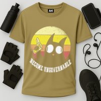 Funny Retro Black Cat Become Ungovernable Performance Shirt
