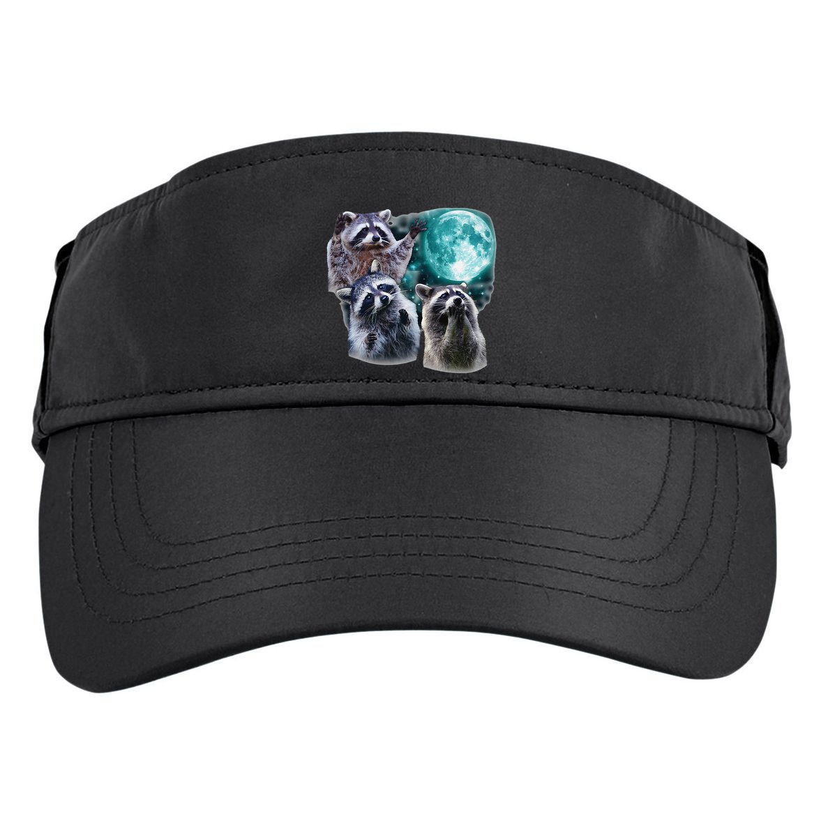Funny Raccoon Boxer Trash Money We Gettin Rich Adult Drive Performance Visor