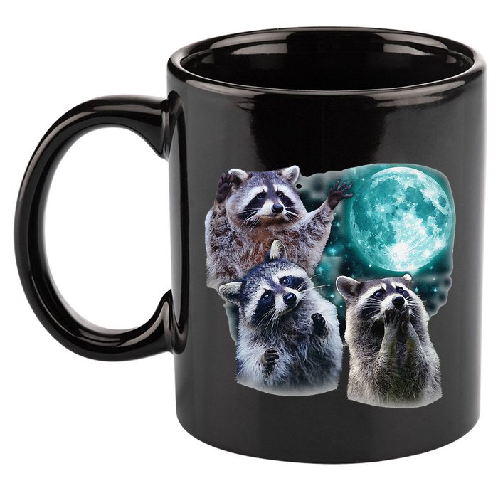 Funny Raccoon Boxer Trash Money We Gettin Rich 11oz C Handle Ceramic Mug