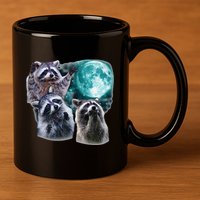 Funny Raccoon Boxer Trash Money We Gettin Rich 11oz C Handle Ceramic Mug