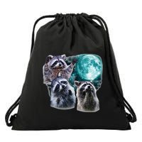 Funny Raccoon Boxer Trash Money We Gettin Rich Drawstring Bag