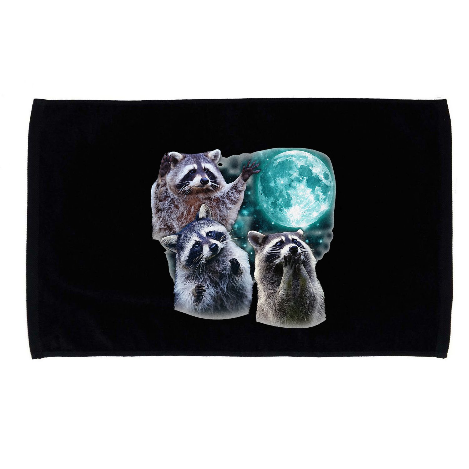 Funny Raccoon Boxer Trash Money We Gettin Rich Microfiber Hand Towel