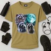 Funny Raccoon Boxer Trash Money We Gettin Rich Cooling Performance Crew T-Shirt