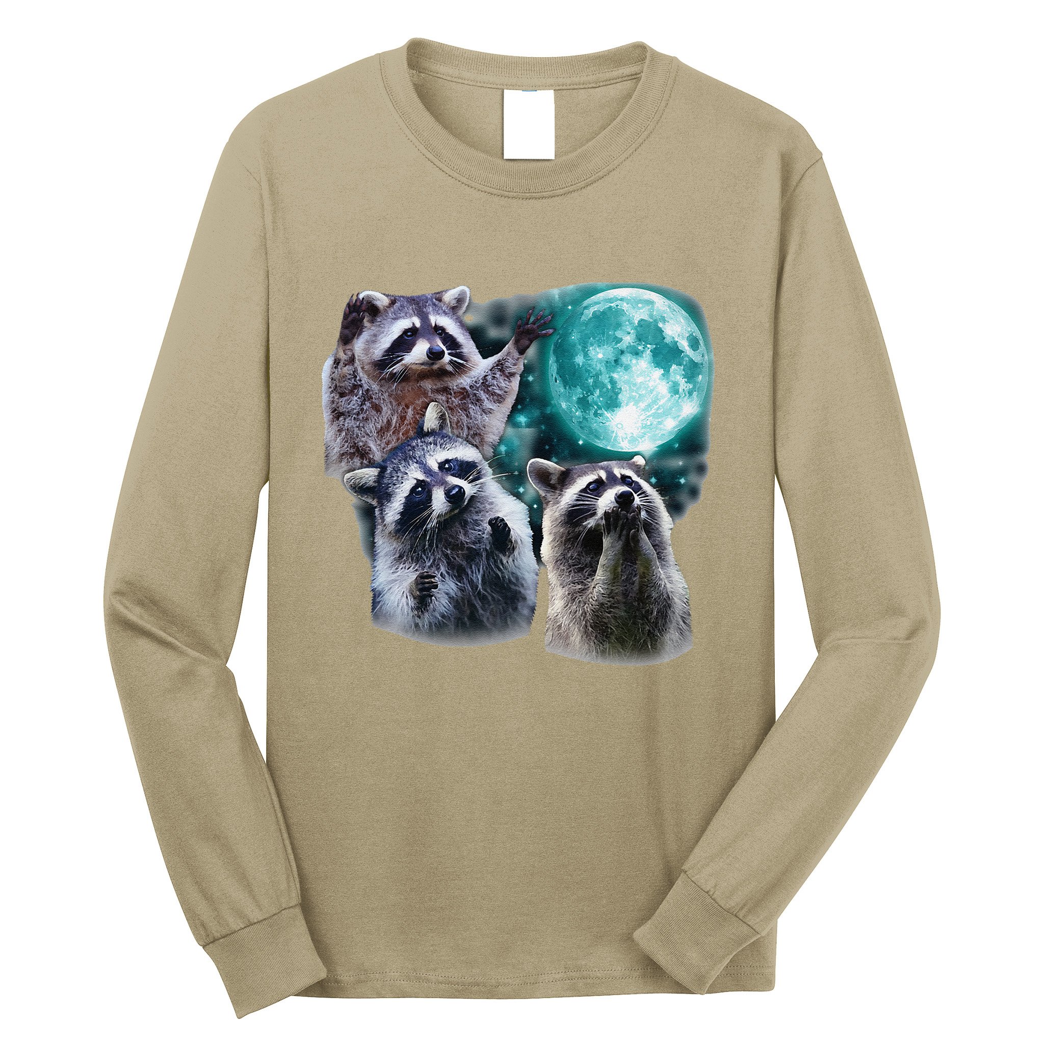 Funny Raccoon Boxer Trash Money We Gettin Rich Long Sleeve Shirt