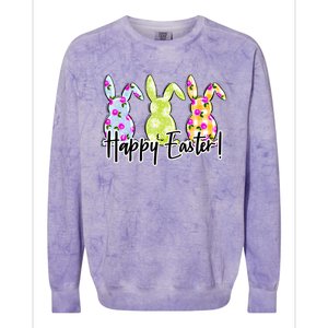 Funny Rabbits Bunnies Happy Easter Day Meaningful Gift Colorblast Crewneck Sweatshirt