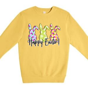 Funny Rabbits Bunnies Happy Easter Day Meaningful Gift Premium Crewneck Sweatshirt