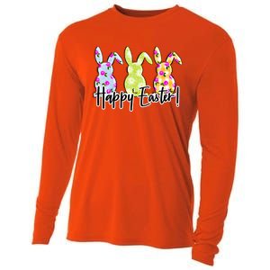 Funny Rabbits Bunnies Happy Easter Day Meaningful Gift Cooling Performance Long Sleeve Crew