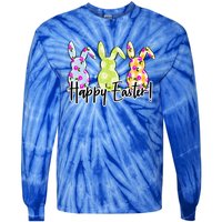 Funny Rabbits Bunnies Happy Easter Day Meaningful Gift Tie-Dye Long Sleeve Shirt