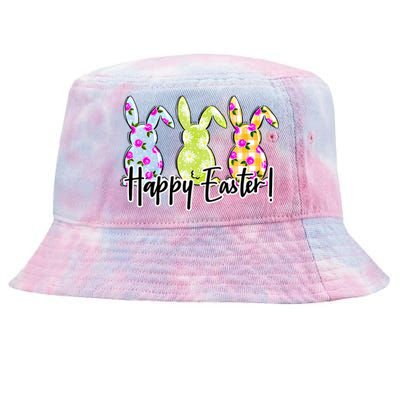 Funny Rabbits Bunnies Happy Easter Day Meaningful Gift Tie-Dyed Bucket Hat