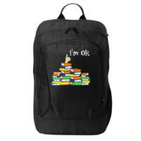 Funny Reading Book Lovers Im Ok National Book Lovers Day City Backpack