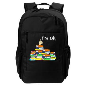 Funny Reading Book Lovers Im Ok National Book Lovers Day Daily Commute Backpack