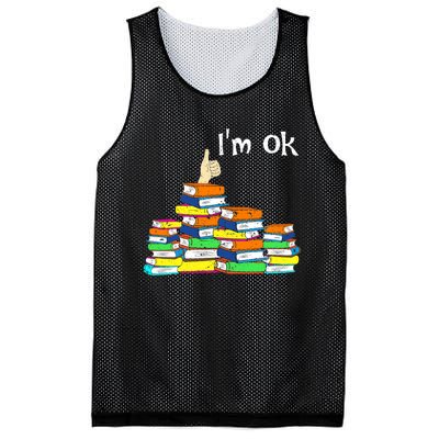 Funny Reading Book Lovers Im Ok National Book Lovers Day Mesh Reversible Basketball Jersey Tank