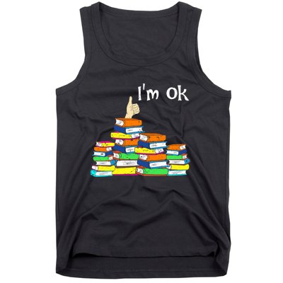 Funny Reading Book Lovers Im Ok National Book Lovers Day Tank Top