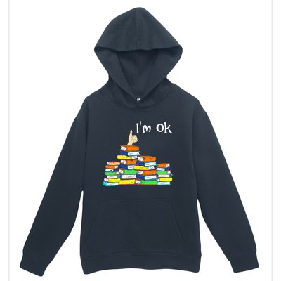 Funny Reading Book Lovers Im Ok National Book Lovers Day Urban Pullover Hoodie