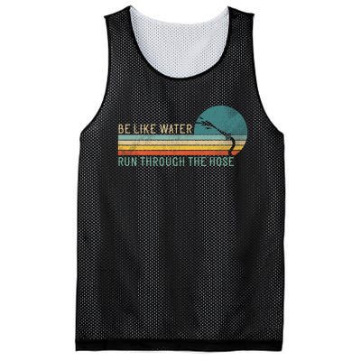 Funny Retro Be Like Water Run Through The Hose Mesh Reversible Basketball Jersey Tank