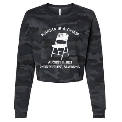 Funny Riverboat Brawl Montgomery Alabama Karma Is A Chair Cropped Pullover Crew