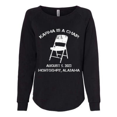 Funny Riverboat Brawl Montgomery Alabama Karma Is A Chair Womens California Wash Sweatshirt