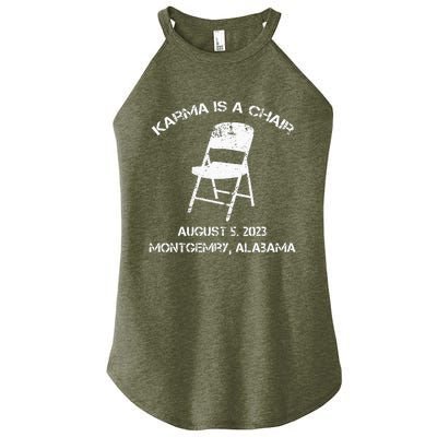 Funny Riverboat Brawl Montgomery Alabama Karma Is A Chair Women’s Perfect Tri Rocker Tank