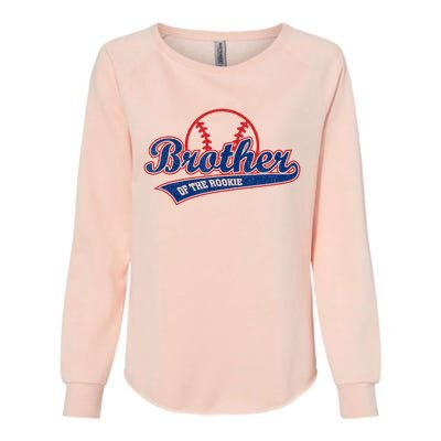 Funny Retro Baseball Brother Of The Rookie Womens California Wash Sweatshirt