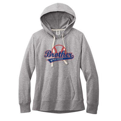 Funny Retro Baseball Brother Of The Rookie Women's Fleece Hoodie