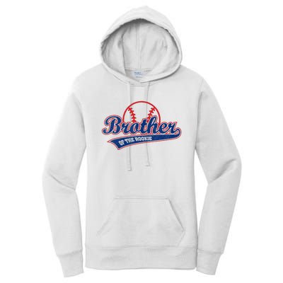 Funny Retro Baseball Brother Of The Rookie Women's Pullover Hoodie