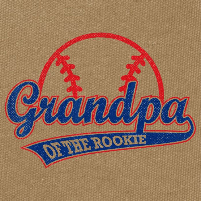 Funny Retro Baseball Grandpa Of The Rookie Cotton Canvas Backpack