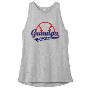 Funny Retro Baseball Grandpa Of The Rookie Ladies PosiCharge Tri-Blend Wicking Tank