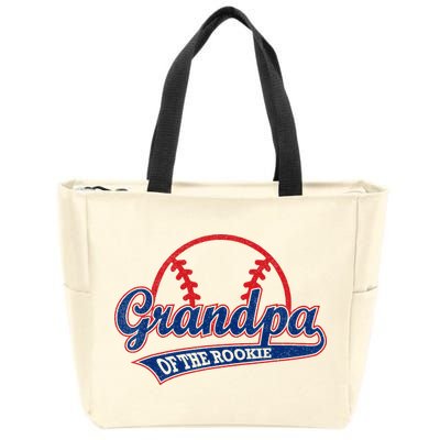 Funny Retro Baseball Grandpa Of The Rookie Zip Tote Bag